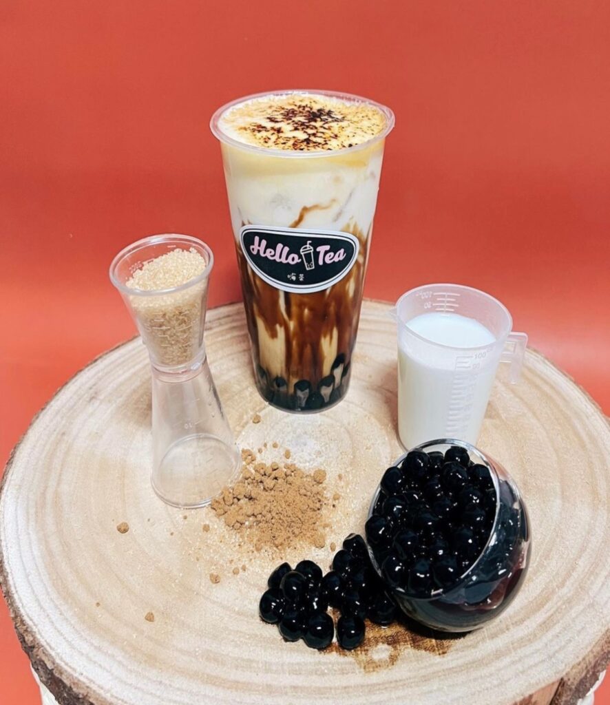 Brown sugar milk Hello Tea