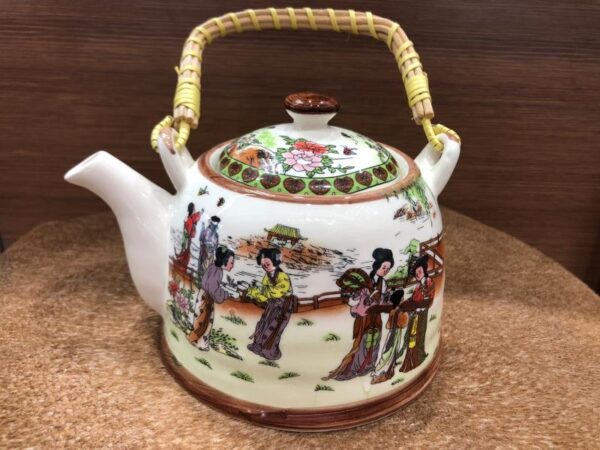 Théière - motif famille chinoise