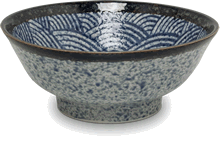 Bol à Ramen – motif vagues bleues