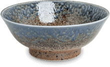 Bol à Ramen – motif bleu et taupe