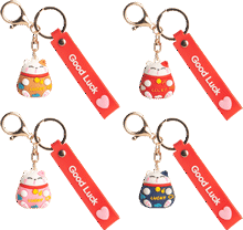 Porte clés chat porte-bonheur « Good Luck »